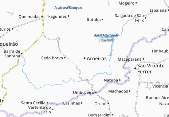 Aroeiras Map