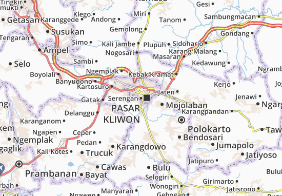 Karte Stadtplan Serengan