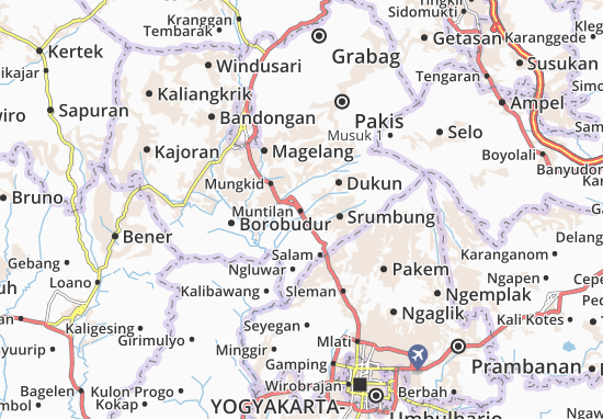 Karte Stadtplan Muntilan