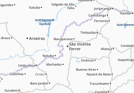 São Vicente Ferrer Map