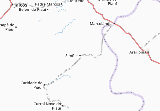 Karte Stadtplan Simões