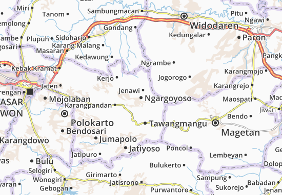 Karte Stadtplan Ngargoyoso