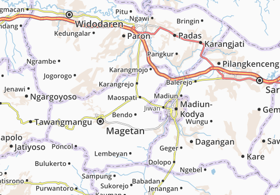 Karte Stadtplan Maospati