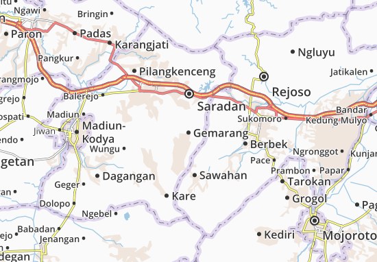 Karte Stadtplan Gemarang