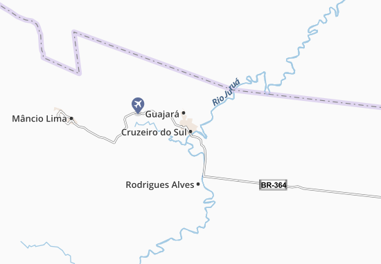 Kaart Plattegrond Cruzeiro do Sul