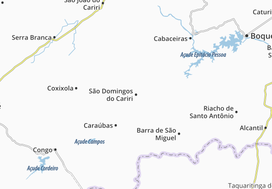 Karte Stadtplan São Domingos do Cariri