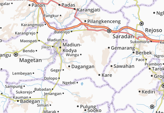 Karte Stadtplan Wungu