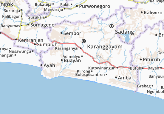 Karte Stadtplan Adimulyo