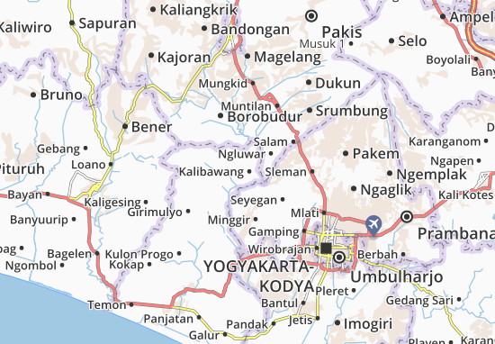 Karte Stadtplan Kalibawang