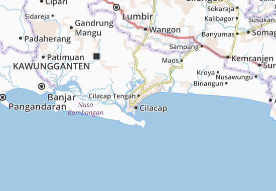 Kaart Plattegrond Cilacap Tengah