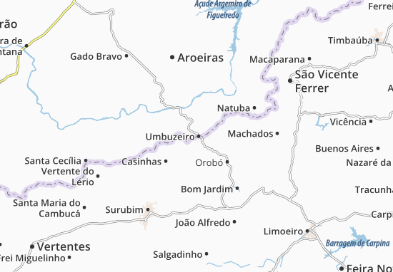 Umbuzeiro Map