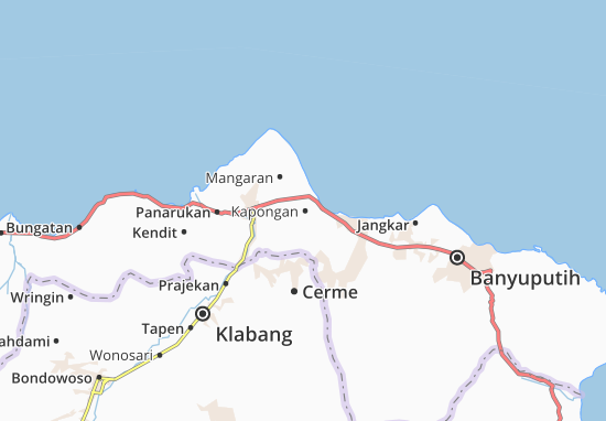 Karte Stadtplan Kapongan