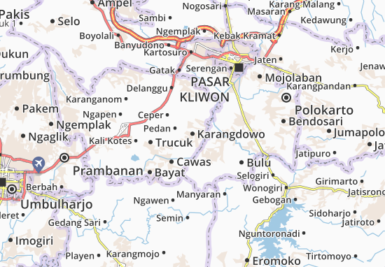 Karte Stadtplan Karangdowo
