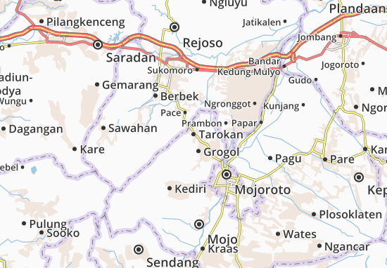 Karte Stadtplan Tarokan