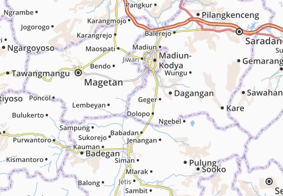 Karte Stadtplan Kebonsari