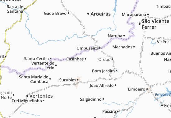Casinhas Map