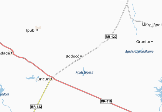 Bodocó Map