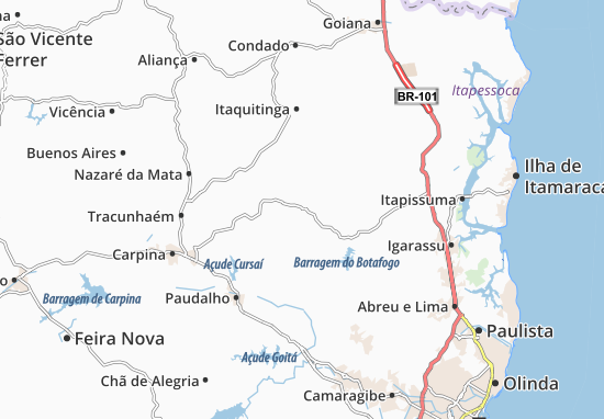 Kaart Plattegrond Araçoiaba