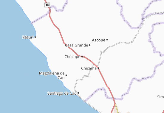 Kaart Plattegrond Chocope