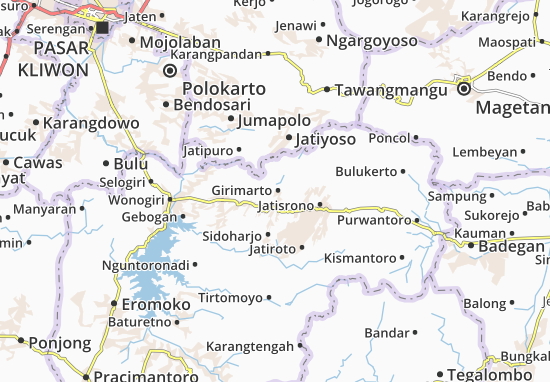 Karte Stadtplan Girimarto