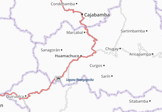 Karte Stadtplan Huamachuco