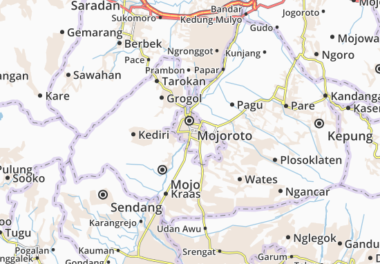 Karte Stadtplan Kediri-Kodya