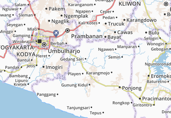 Karte Stadtplan Gedang Sari