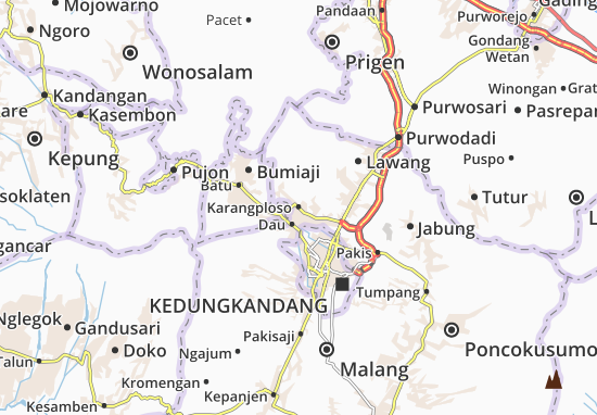 Karte Stadtplan Karangploso