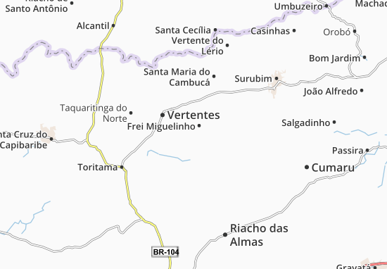 Frei Miguelinho Map
