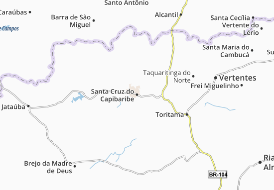 Mapa Santa Cruz do Capibaribe