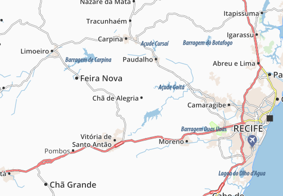 Chã de Alegria Map