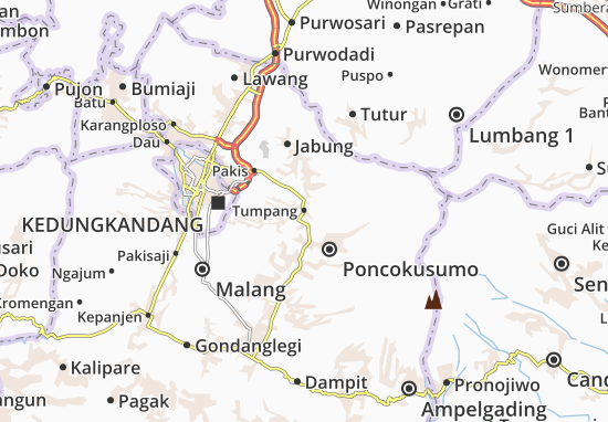 Karte Stadtplan Tumpang