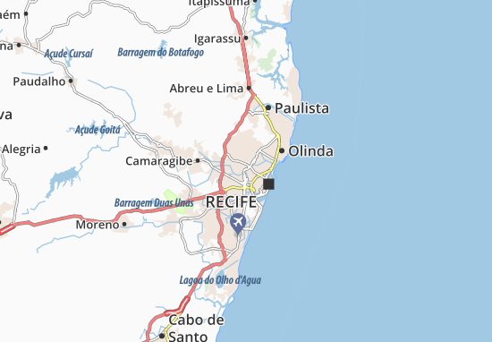 Karte Stadtplan Jaqueira