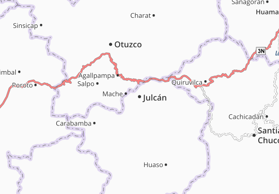 Kaart Plattegrond Julcán