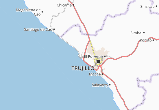 Kaart Plattegrond Huanchaco