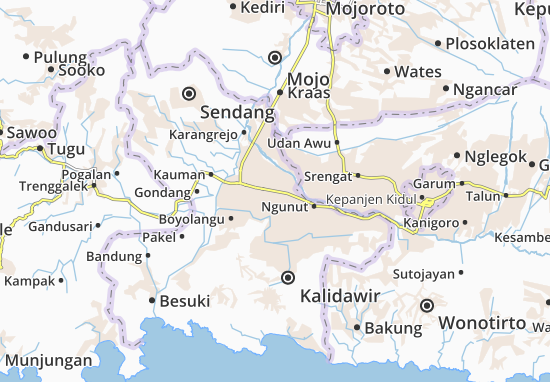 Karte Stadtplan Sumber Gempol