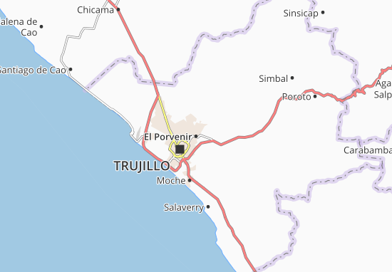 Karte Stadtplan El Porvenir