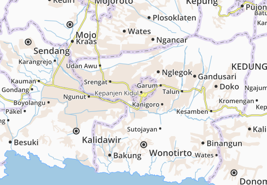 Karte Stadtplan Sanan Kulon
