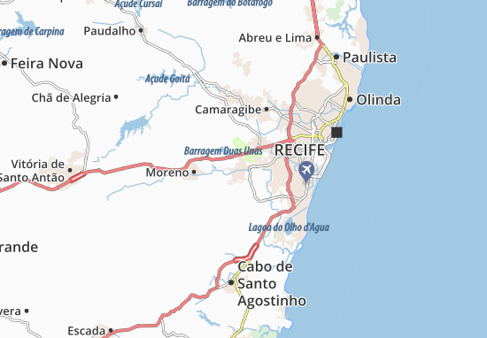 Mapa Jaboatão dos Guararapes