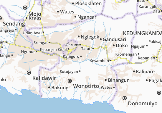 Karte Stadtplan Kanigoro