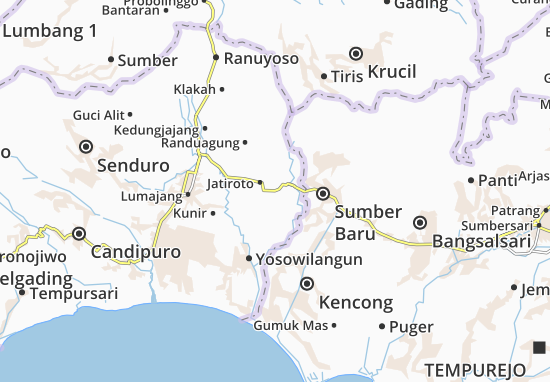 Karte Stadtplan Rowokangkung