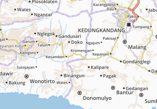 Karte Stadtplan Selorejo