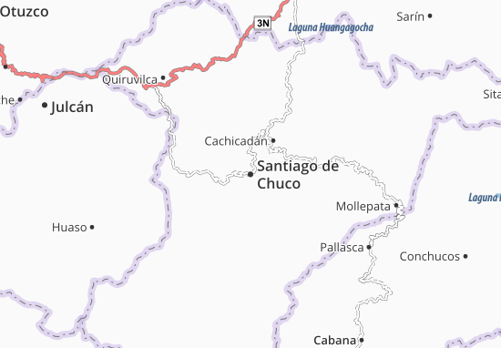 Karte Stadtplan Santiago de Chuco