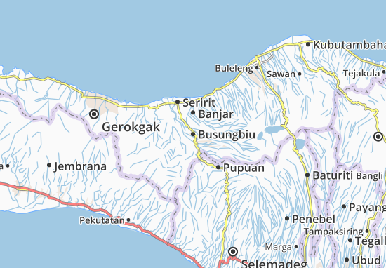 Kaart Plattegrond Busungbiu