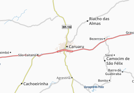 Kaart Plattegrond Caruaru