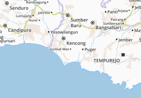 Gumuk Mas Map