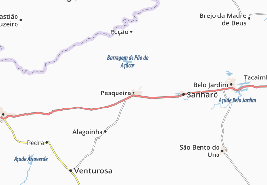 Karte Stadtplan Pesqueira
