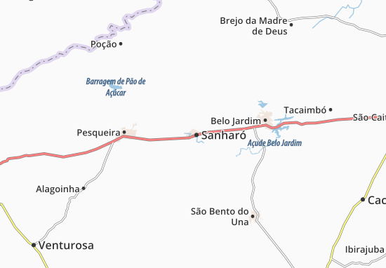 Kaart Plattegrond Sanharó