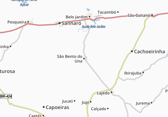 Kaart Plattegrond São Bento do Una