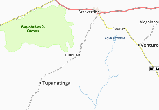 Karte Stadtplan Buíque